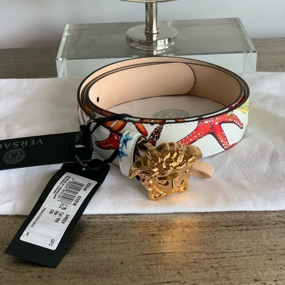 Versace La Medusa Tresor de la Mer Printed Belt - Picture 7 of 12